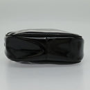 Salvatore Ferragamo Vala Shoulder Bag Enamel Black Gold Auth 95720-5