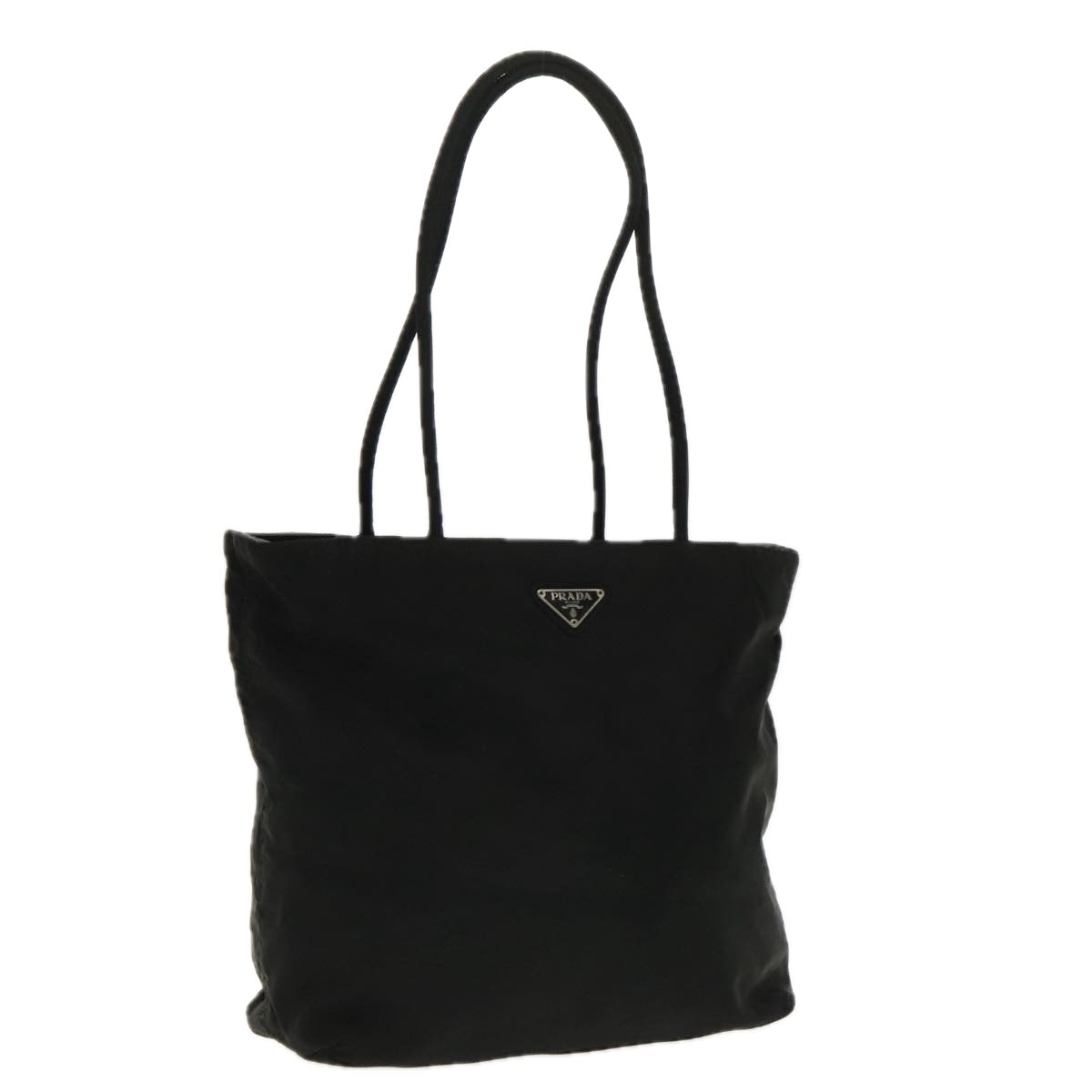 PRADA Tote Bag Nylon Black Auth 95721