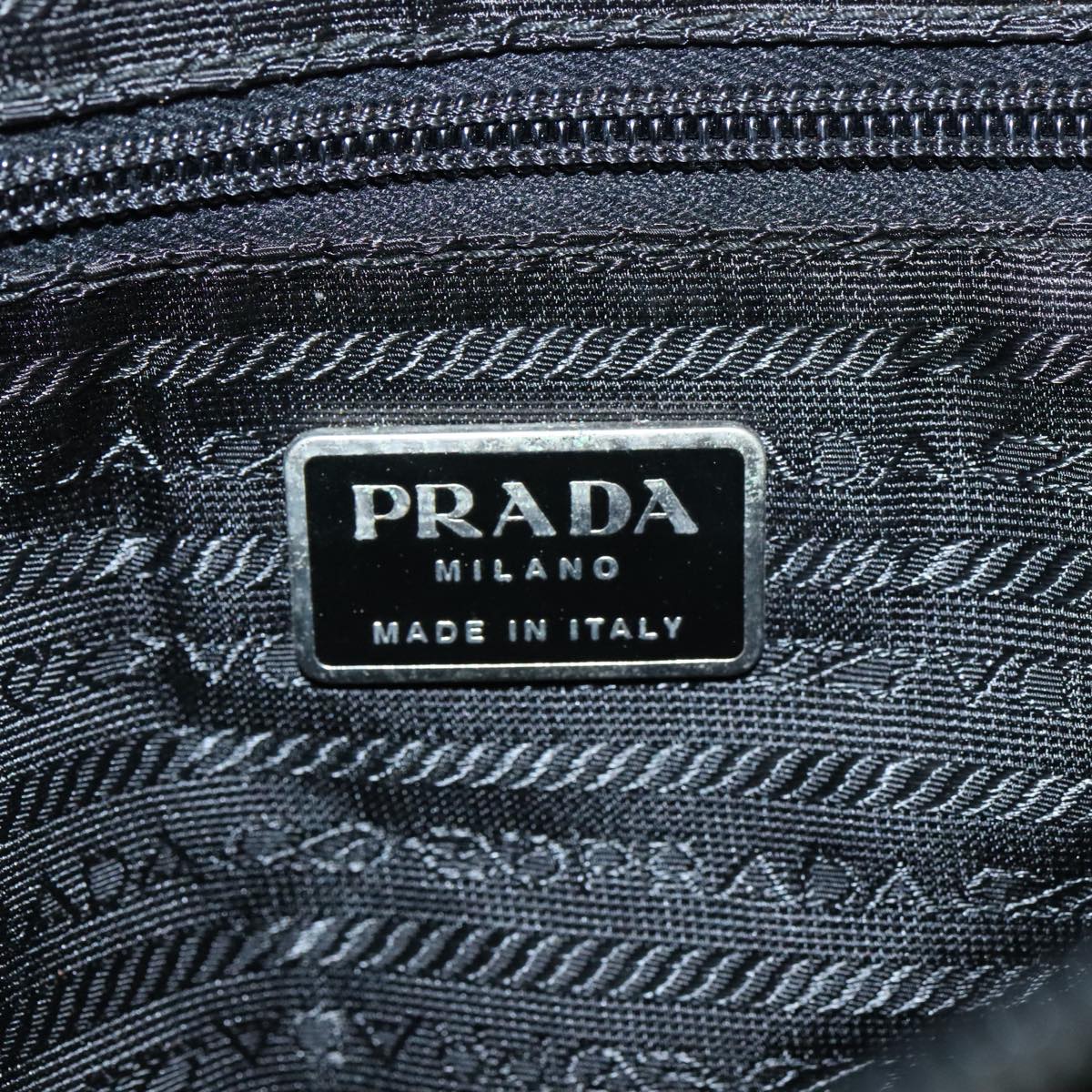 PRADA Tote Bag Nylon Black Auth 95721