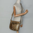GUCCI GG Crystal Shoulder Bag Gold Tone Gold 203257 Auth 95738-22