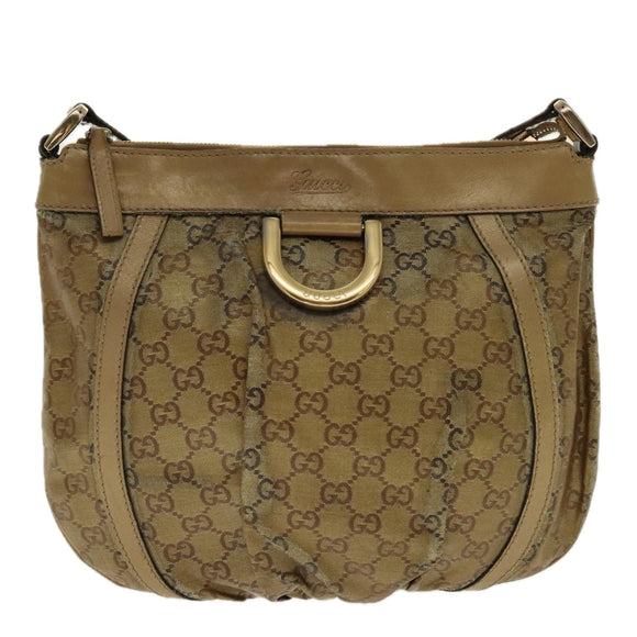 GUCCI GG Crystal Shoulder Bag Gold Tone Gold 203257 Auth 95738