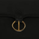 Christian Dior Handtas Leer Zwart Goud Auth 95744-17