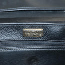 Christian Dior Handtas Leer Zwart Goud Auth 95744-11