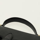 Christian Dior Hand Bag Leather Black Gold Auth 95744-8
