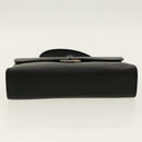 Christian Dior Hand Bag Leather Black Gold Auth 95744-5