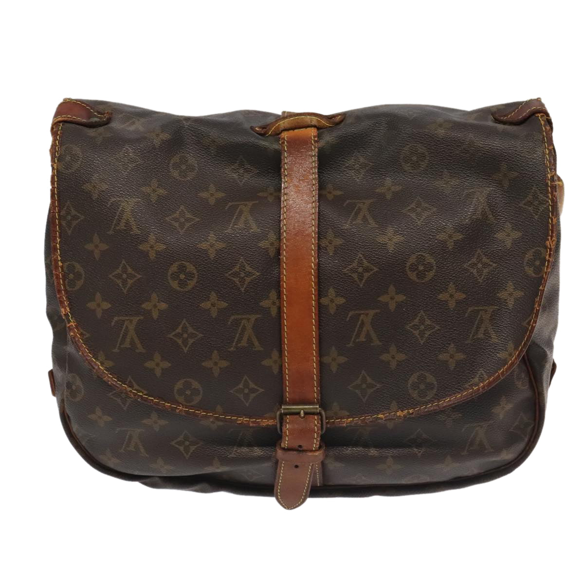 LOUIS VUITTON Monogram Saumur 35 Shoulder Bag M42254 LV Auth 95763 - 0