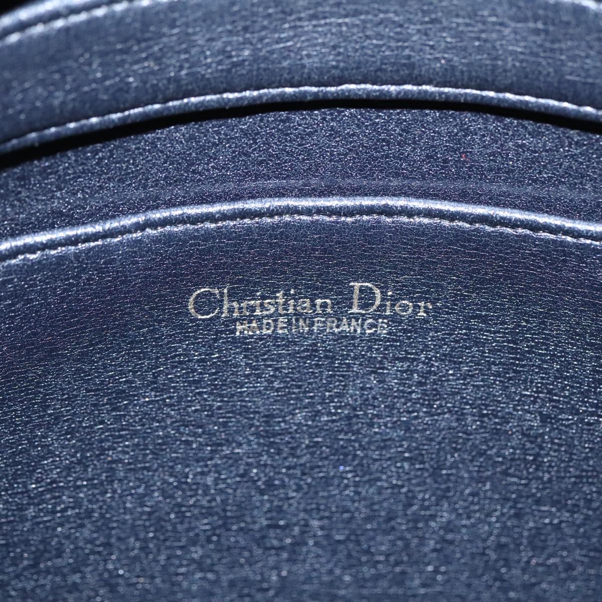 Christian Dior Trotter Canvas Shoulder Bag Navy Auth 95777