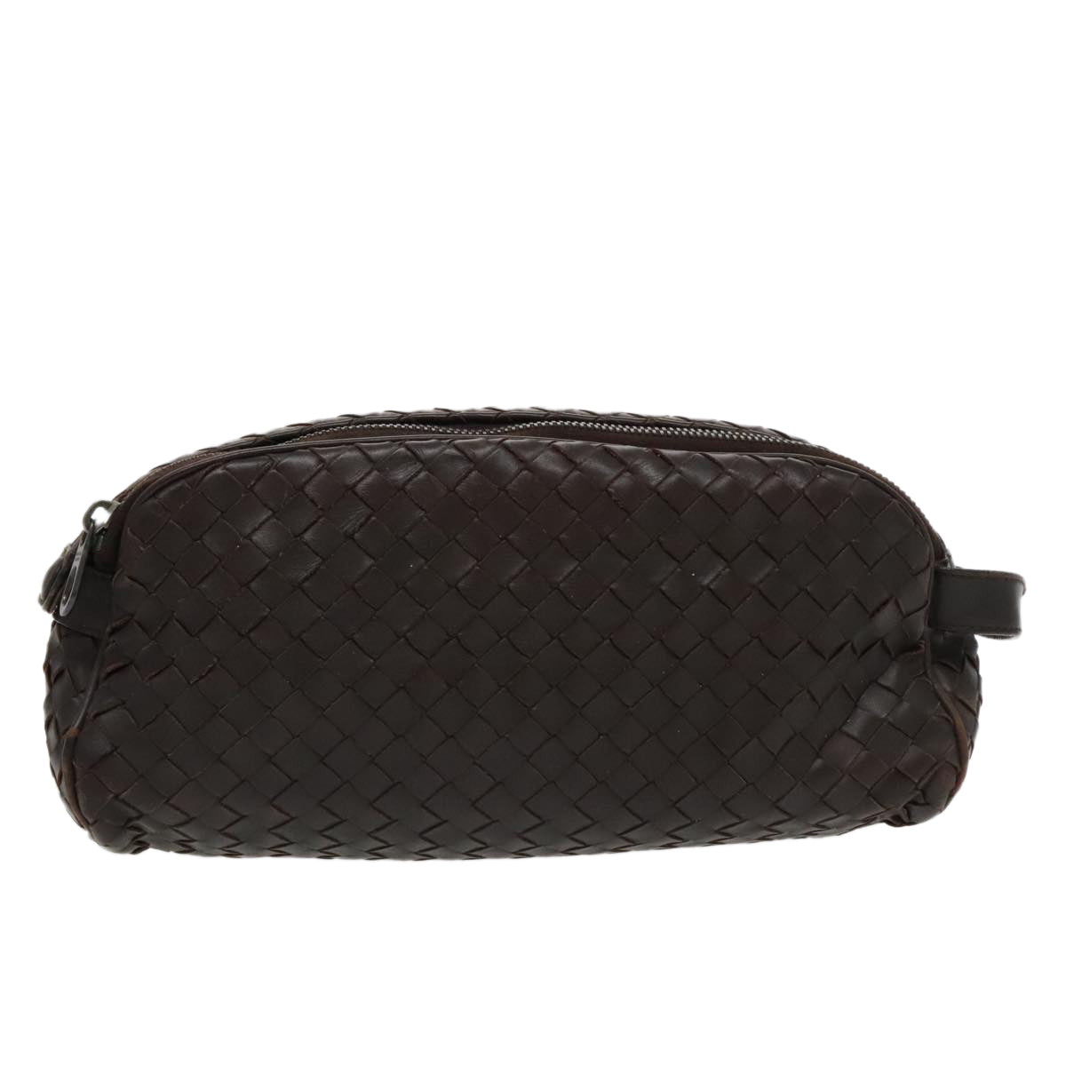 BOTTEGA VENETA INTRECCIATO Clutch Bag Leather Brown 113530 Auth 95793 - 0