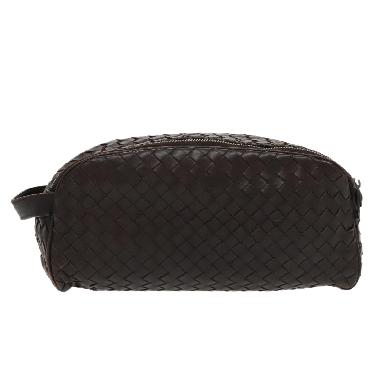 BOTTEGA VENETA INTRECCIATO Clutch Bag Leather Brown 113530 Auth 95793