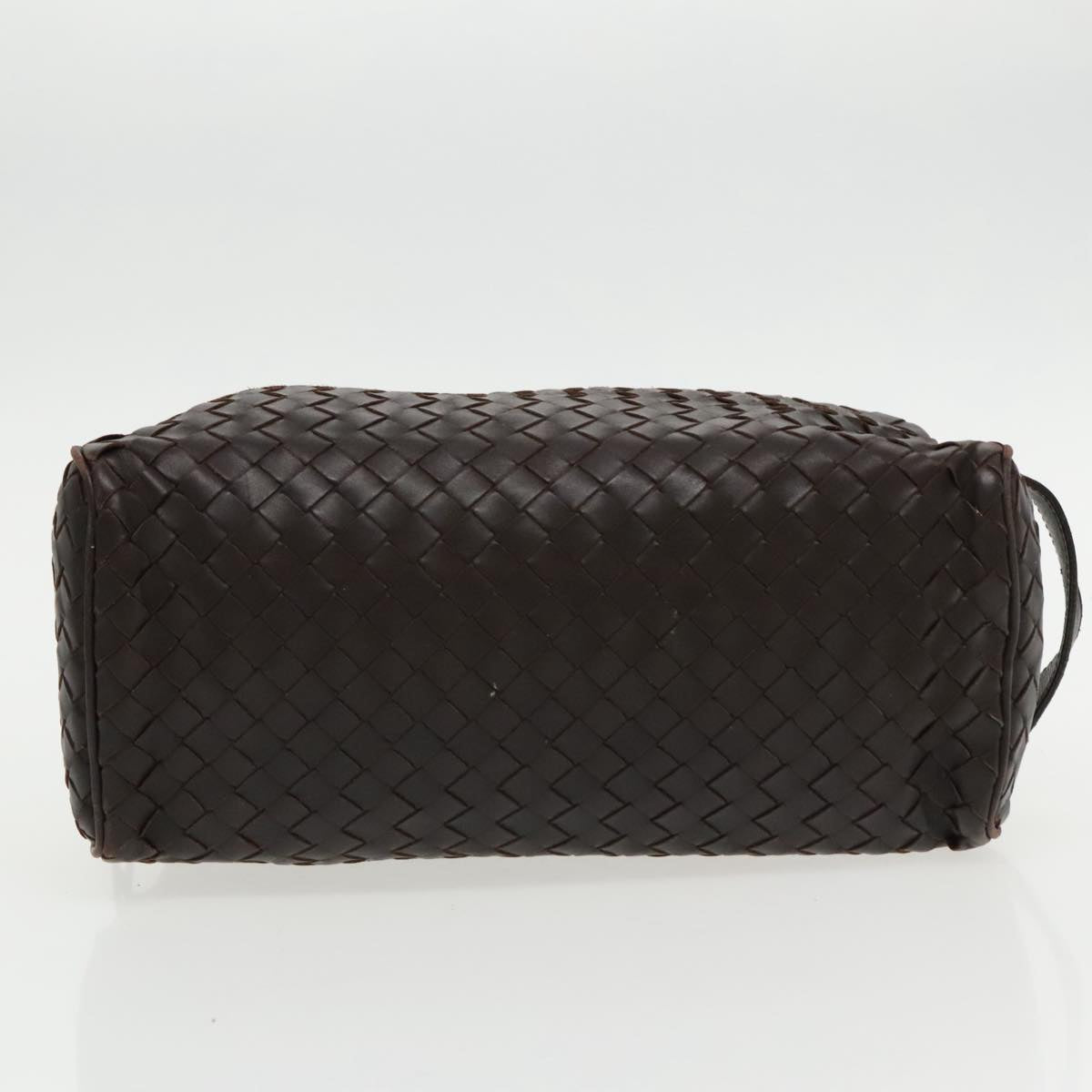 BOTTEGA VENETA INTRECCIATO Clutch Bag Leather Brown 113530 Auth 95793