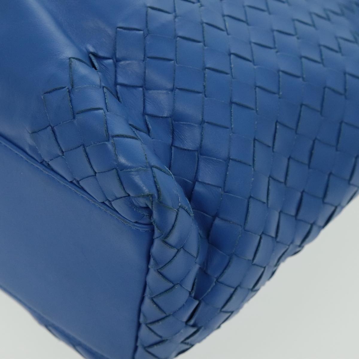 BOTTEGA VENETA INTRECCIATO Tote Bag Leather Blue Auth 95797