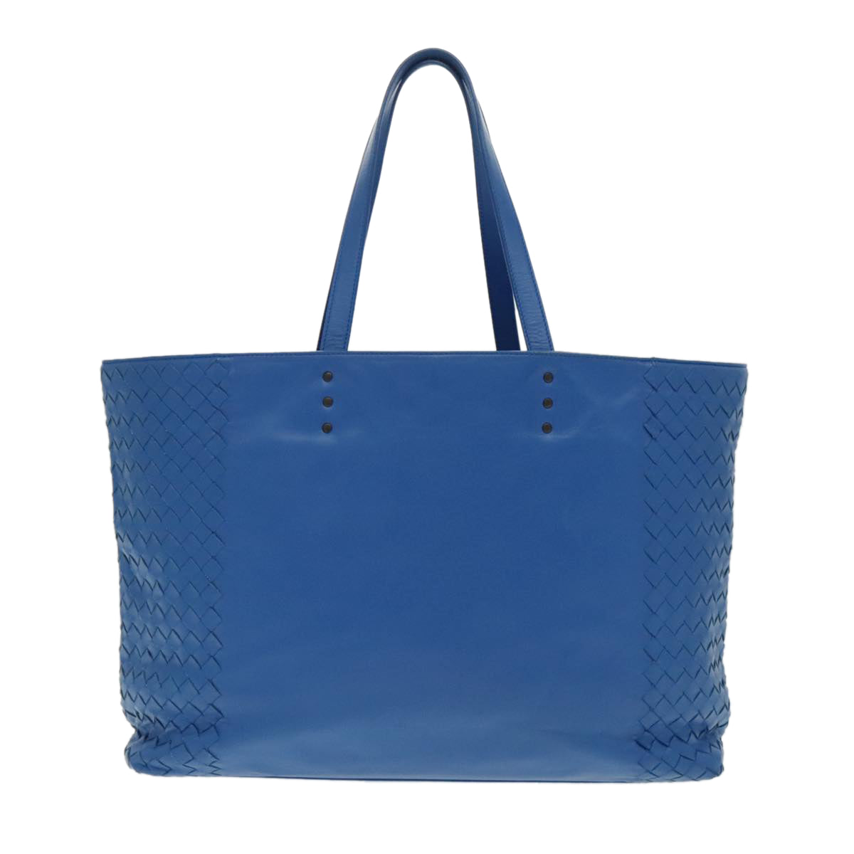 BOTTEGA VENETA INTRECCIATO Tote Bag Leather Blue Auth 95797 - 0