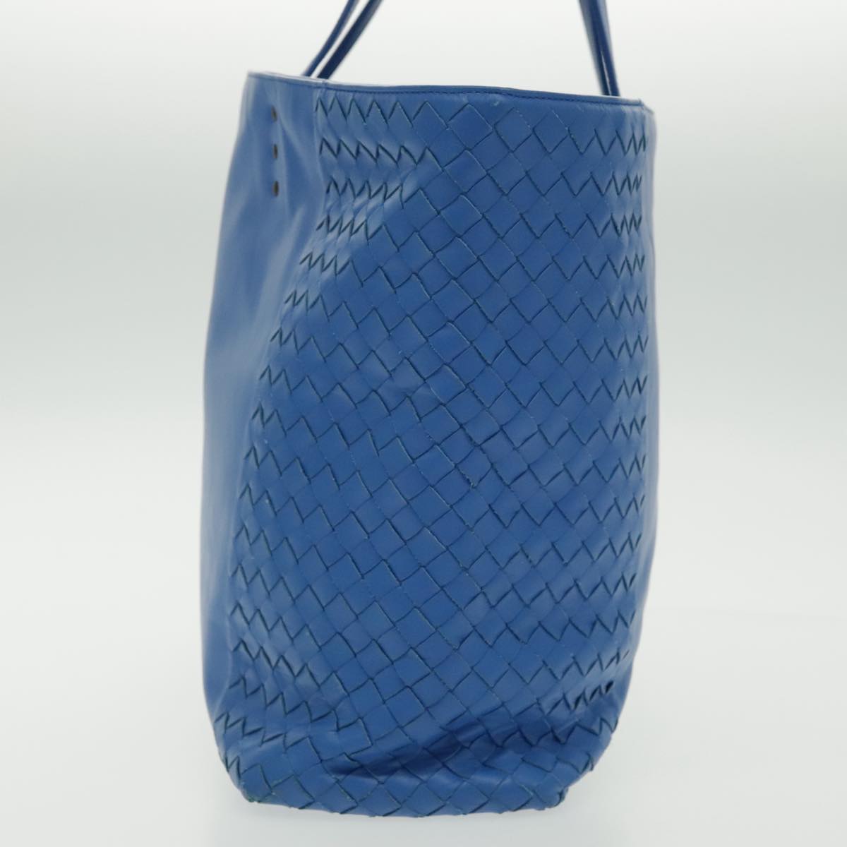 BOTTEGA VENETA INTRECCIATO Tote Bag Leather Blue Auth 95797