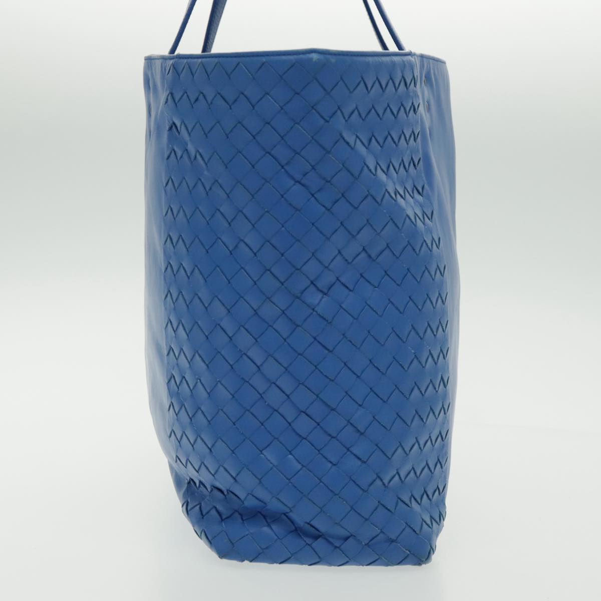 BOTTEGA VENETA INTRECCIATO Tote Bag Leather Blue Auth 95797