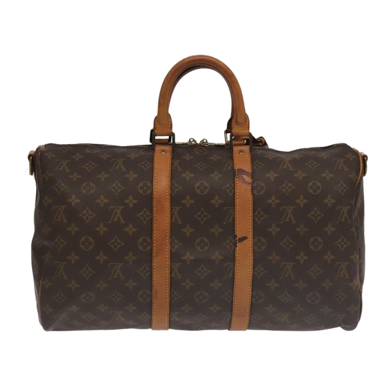 LOUIS VUITTON Monogram Keepall Bandouliere 45 Boston Bag M41418 LV Auth 95804