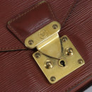 LOUIS VUITTON Epi Monceau 28 Hand Bag Brown M52123 LV Auth 95811-17