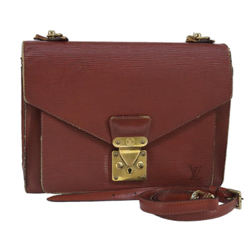 LOUIS VUITTON Epi Monceau 28 Hand Bag Brown M52123 LV Auth 95811