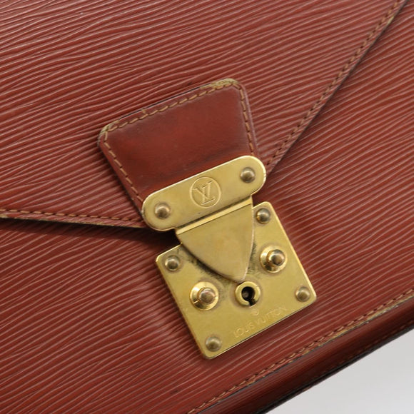 LOUIS VUITTON Epi Monceau 28 Hand Bag Brown M52123 LV Auth 95811