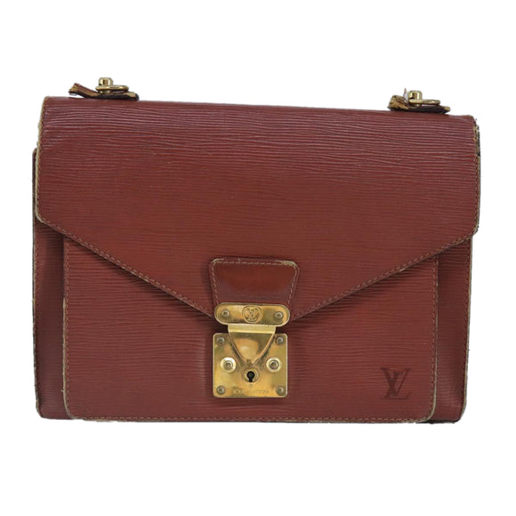 LOUIS VUITTON Epi Monceau 28 Hand Bag Brown M52123 LV Auth 95811