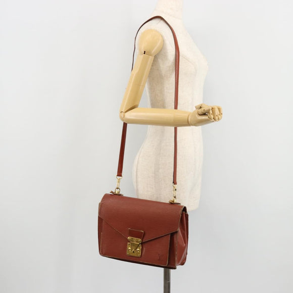 LOUIS VUITTON Epi Monceau 28 Hand Bag Brown M52123 LV Auth 95811