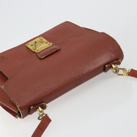 LOUIS VUITTON Epi Monceau 28 Hand Bag Brown M52123 LV Auth 95811