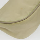 PRADA Shoulder Bag Nylon Cream Gold Auth 95818-14
