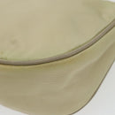 PRADA Shoulder Bag Nylon Cream Gold Auth 95818-15
