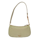 PRADA Shoulder Bag Nylon Cream Gold Auth 95818-2