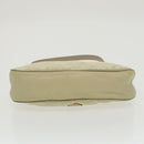 PRADA Shoulder Bag Nylon Cream Gold Auth 95818-5