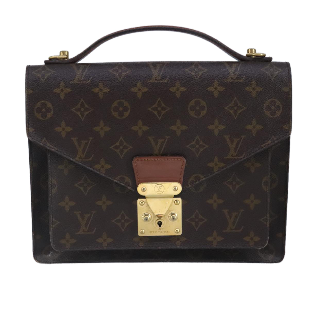 LOUIS VUITTON Monogram Monceau 28 Hand Bag 2way M51185 LV Auth 95822