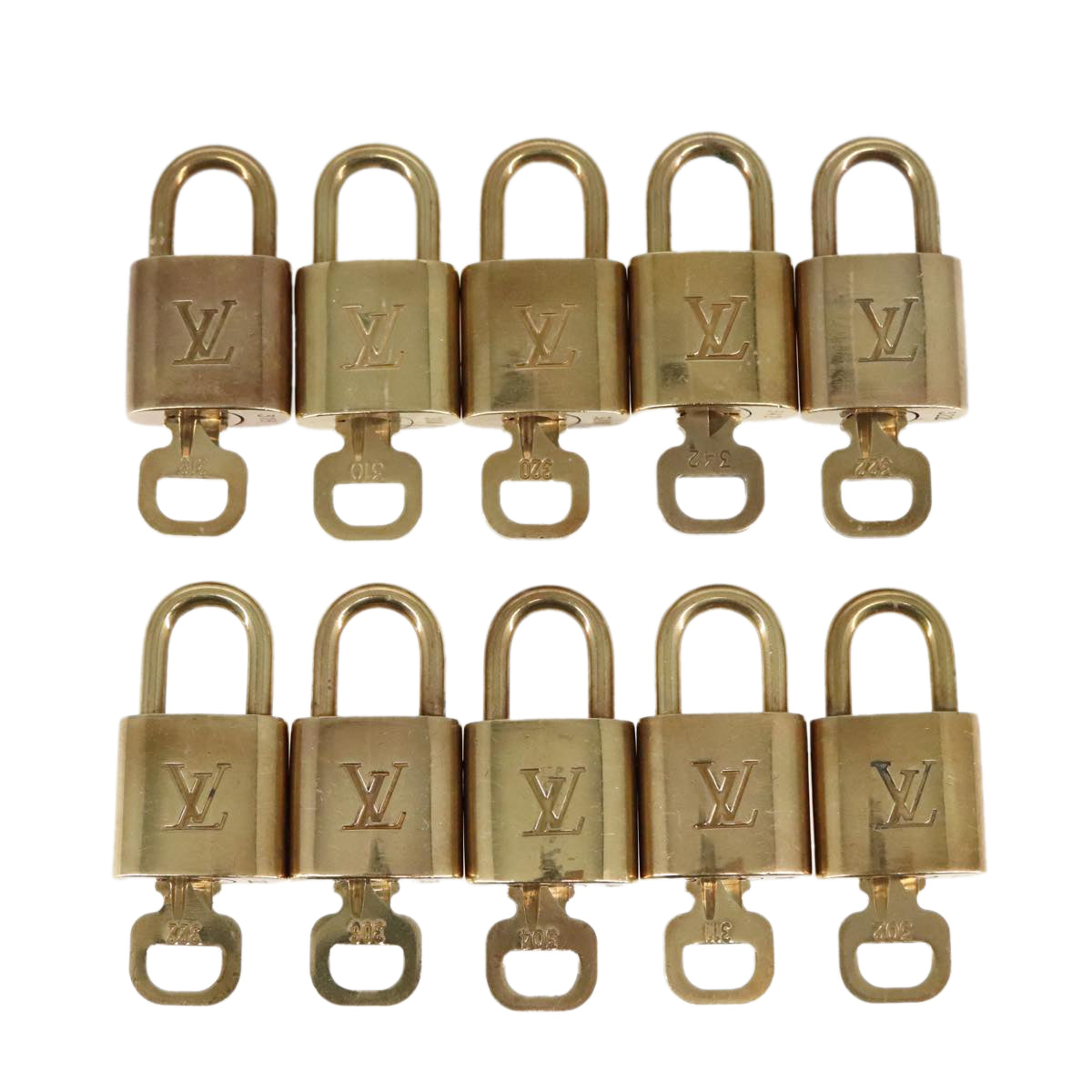 LOUIS VUITTON Padlock 10set metal Gold Tone LV Auth 95839 - 0