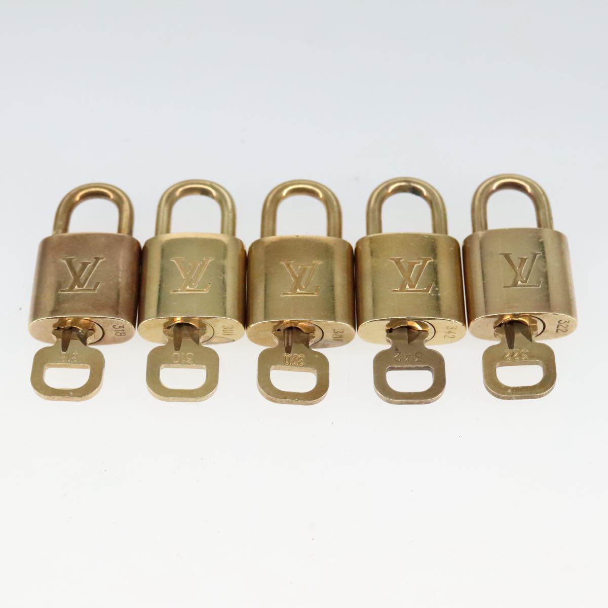 LOUIS VUITTON Padlock 10set metal Gold Tone LV Auth 95839