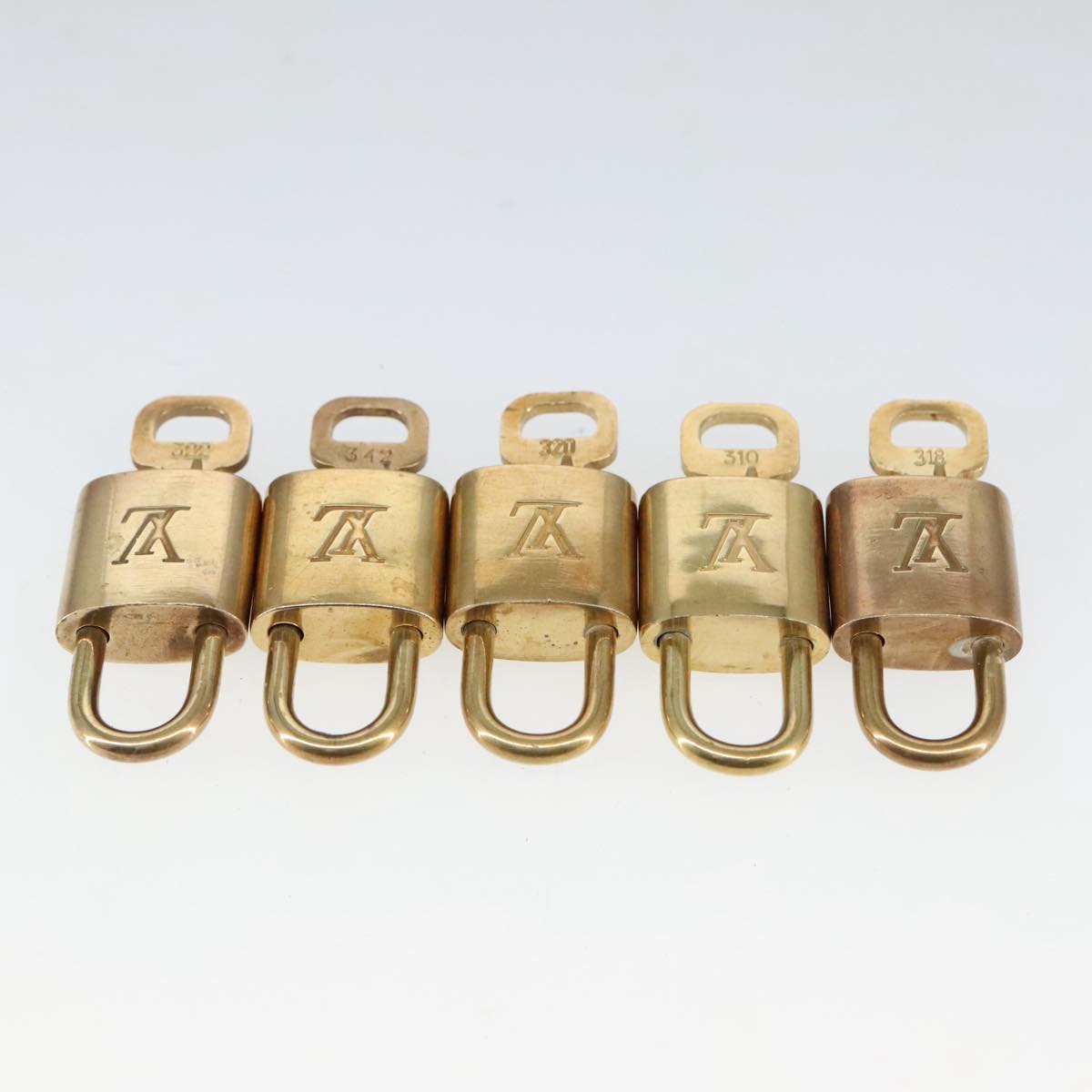 LOUIS VUITTON Padlock 10set metal Gold Tone LV Auth 95839