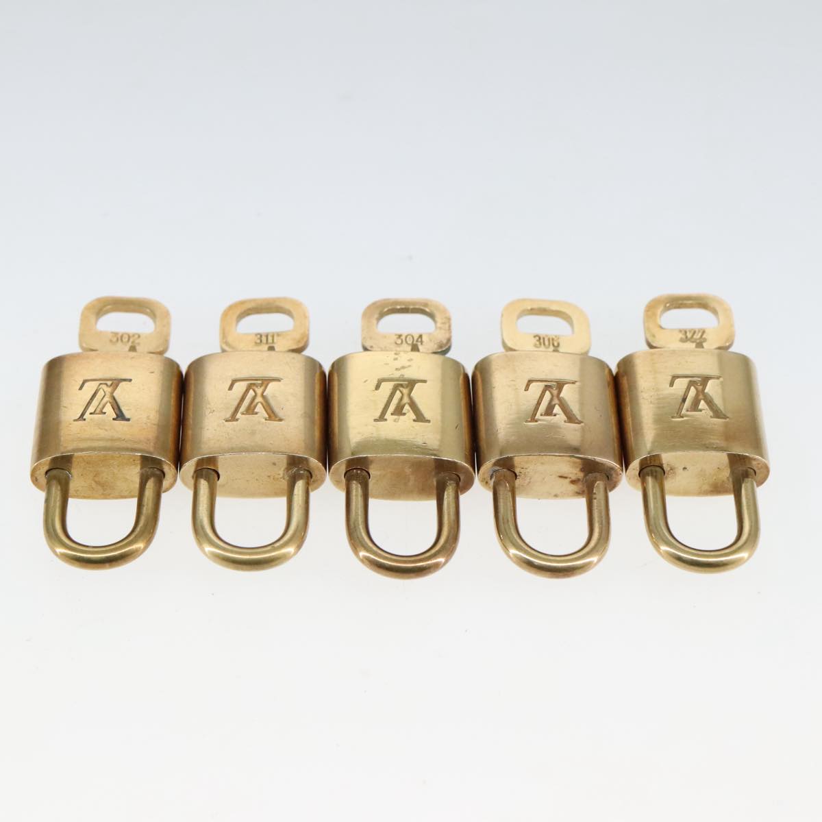 LOUIS VUITTON Padlock 10set metal Gold Tone LV Auth 95839