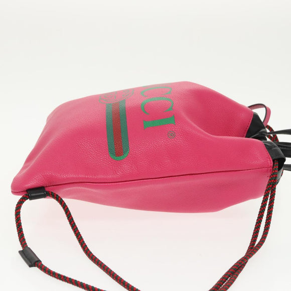 GUCCI Backpack Leather Pink 523586 Auth 95840V