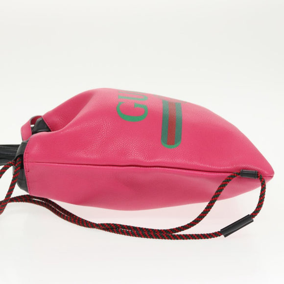 GUCCI Backpack Leather Pink 523586 Auth 95840V