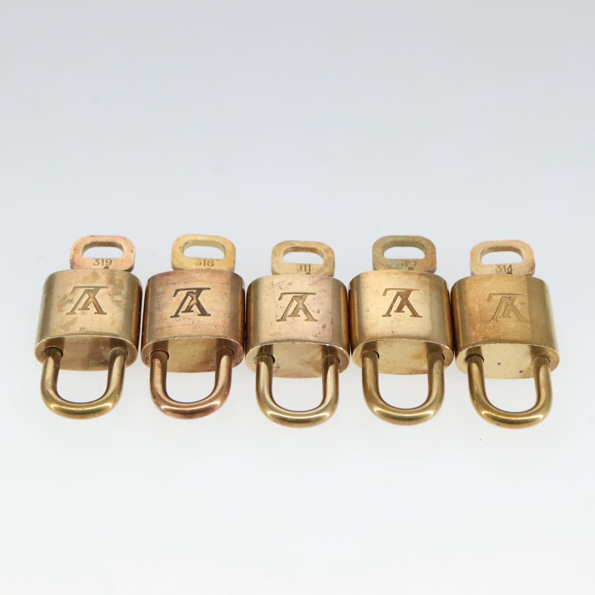 LOUIS VUITTON Padlock 10set metal Gold Tone LV Auth 95843