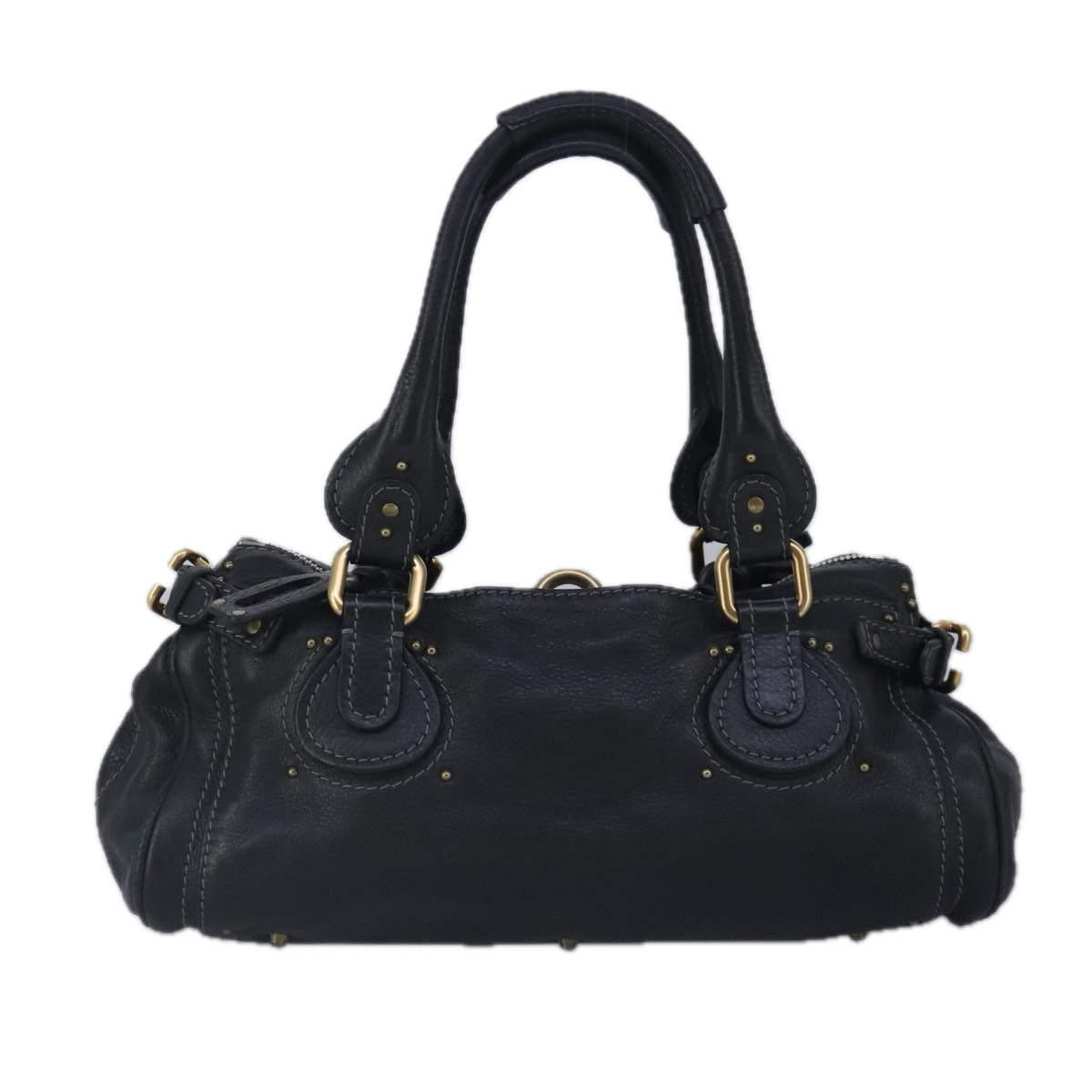 Chloe Paddington Hand Bag Leather Black Auth 95844 - 0