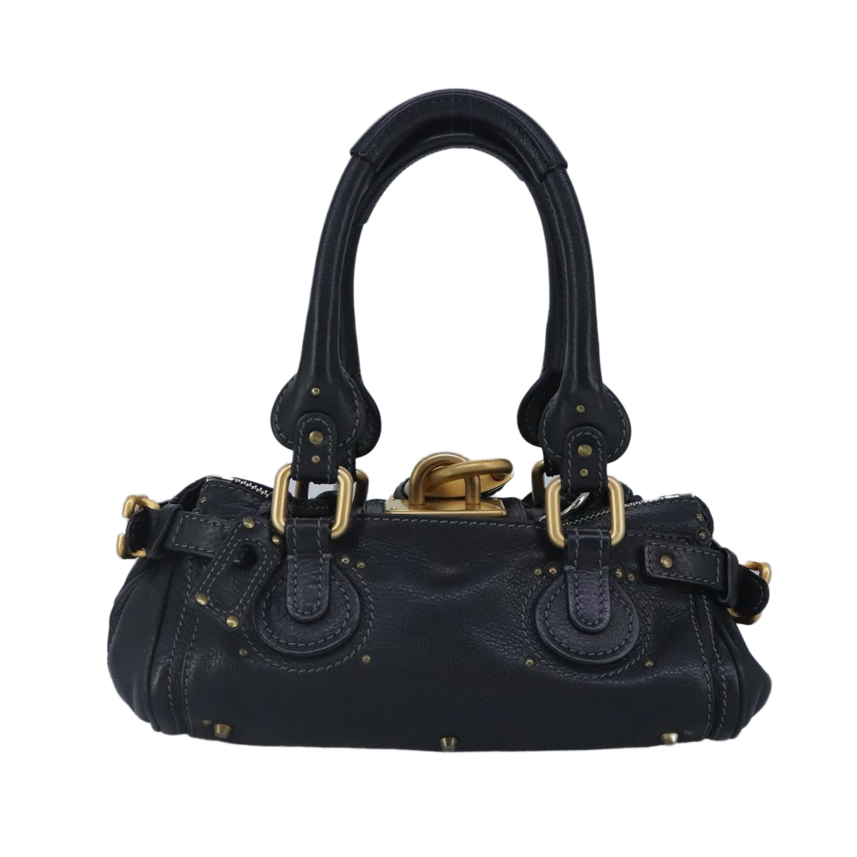 Chloe Paddington Hand Bag Leather Black Auth 95845 - 0