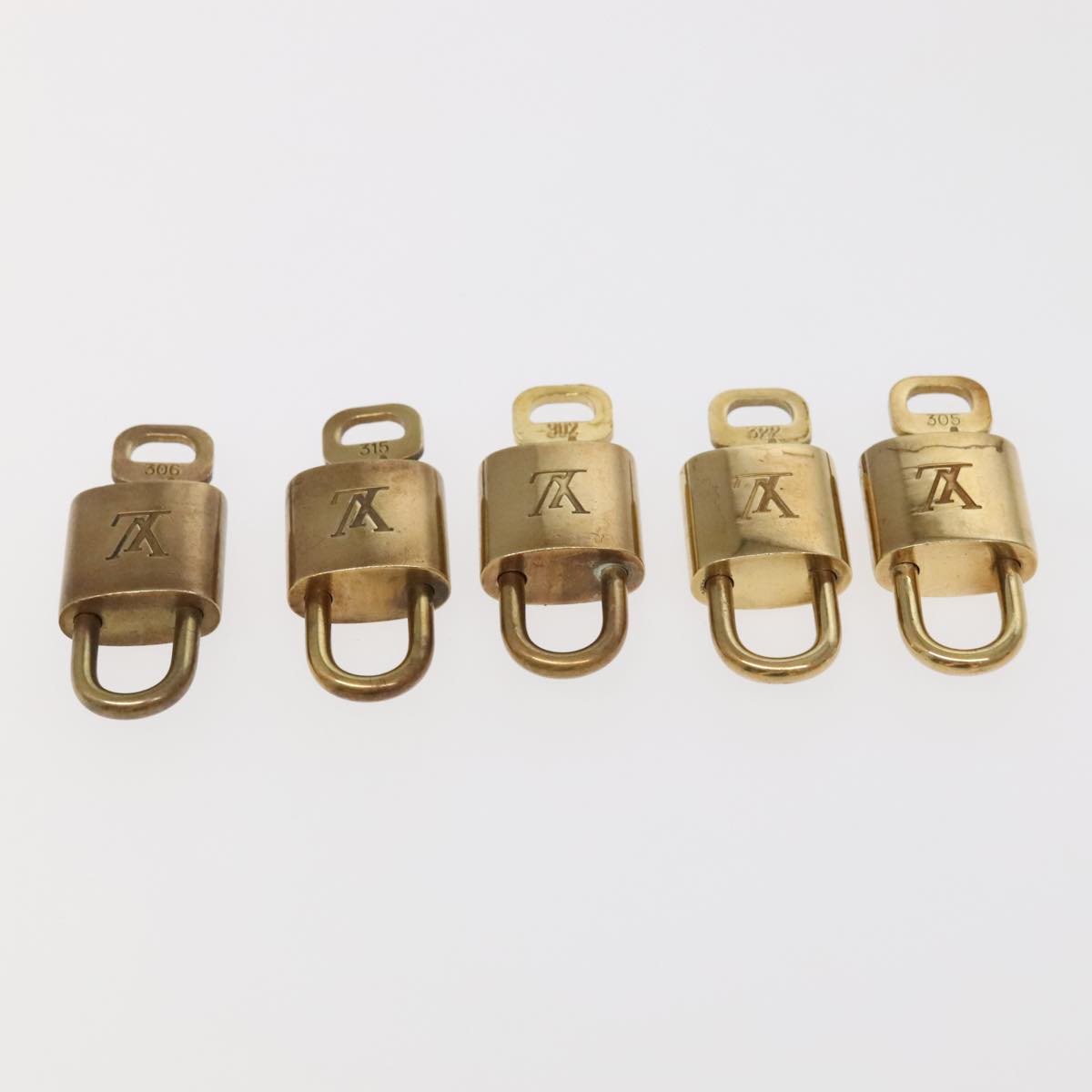 LOUIS VUITTON Padlock 10set metal Gold Tone LV Auth 95843