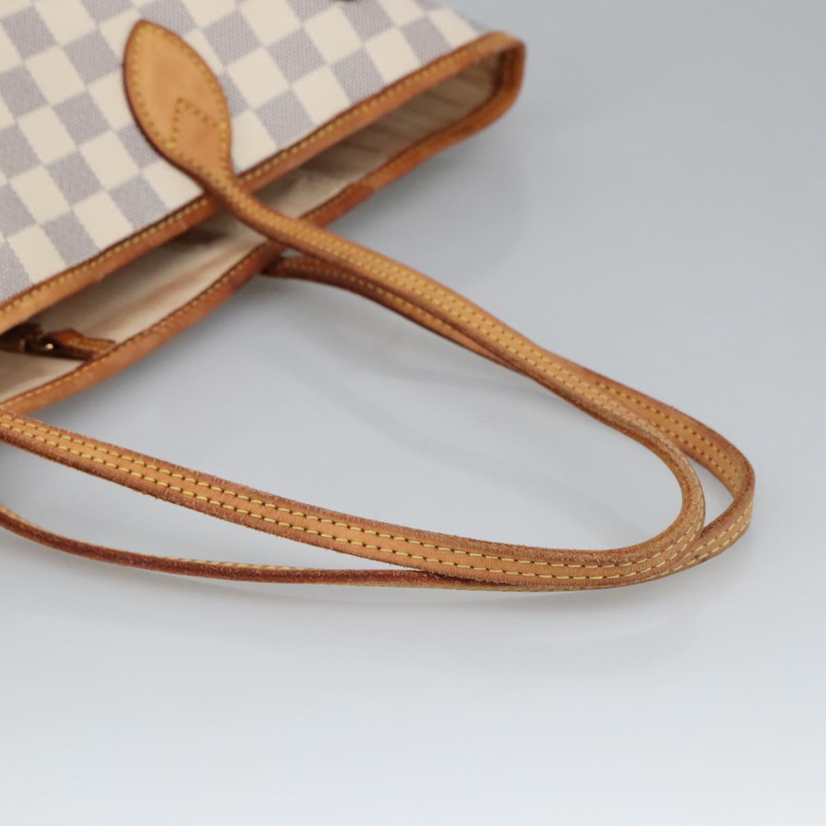 LOUIS VUITTON Damier Azur Neverfull MM Tote Bag N51107 LV Auth 95847