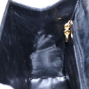 Salvatore Ferragamo Chain Shoulder Bag Leather Black Auth 95853-18