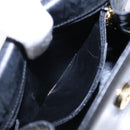 Salvatore Ferragamo Chain Shoulder Bag Leather Black Auth 95853-19