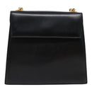 Salvatore Ferragamo Chain Shoulder Bag Leather Black Auth 95853-13