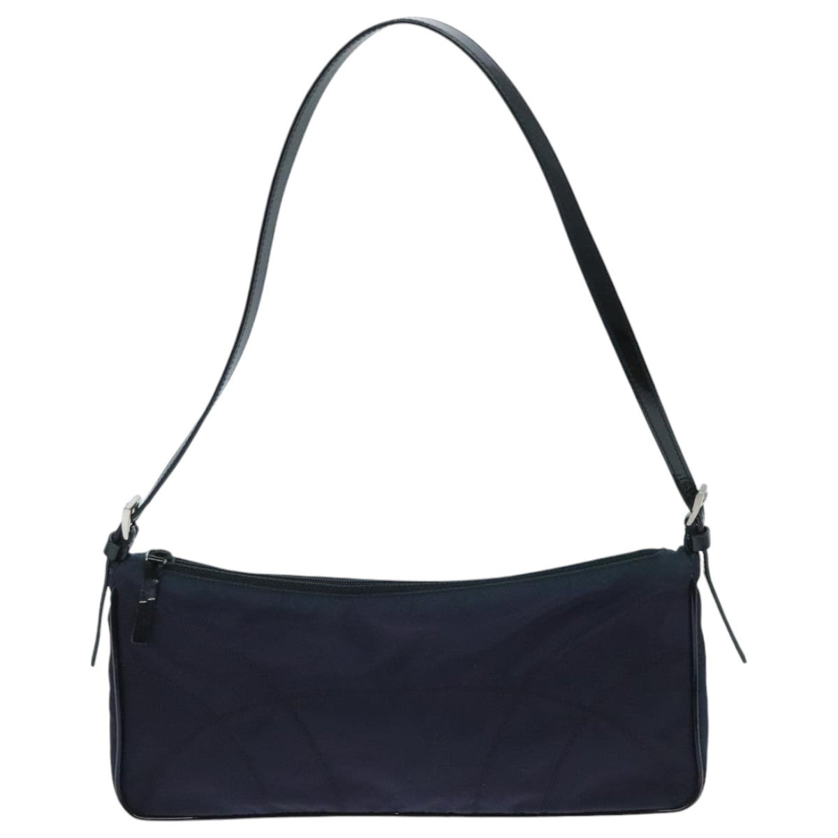 PRADA Shoulder Bag Nylon Silver Navy Auth 95858 - 0