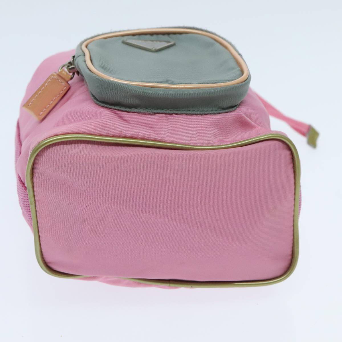 PRADA Hand Bag Nylon Pink Silver Auth 95883