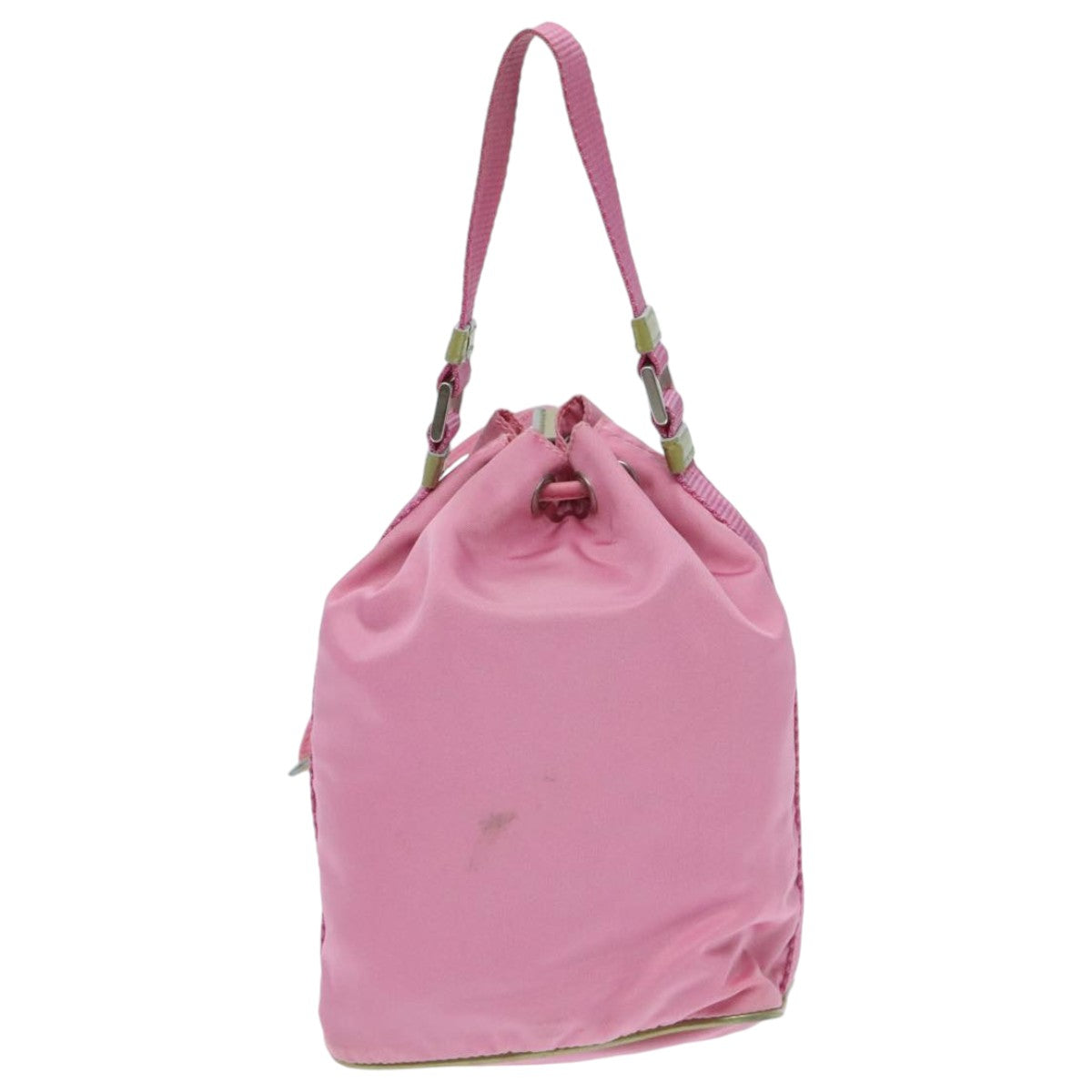 PRADA Hand Bag Nylon Pink Silver Auth 95883 - 0