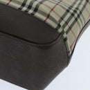 BURBERRY Nova Check Tote Bag Canvas Beige Auth 95891-10