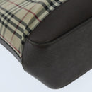 BURBERRY Nova Check Tote Bag Canvas Beige Auth 95891-14