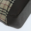 BURBERRY Nova Check Tote Bag Canvas Beige Auth 95891-16